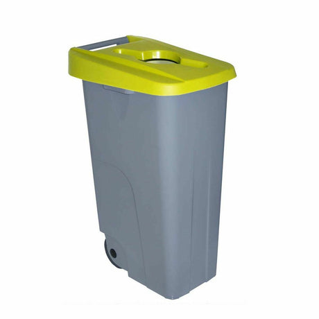 Caixote do Lixo com Rodas Denox 110 L Amarelo 58 x 41 x 89 cm - EcoNest