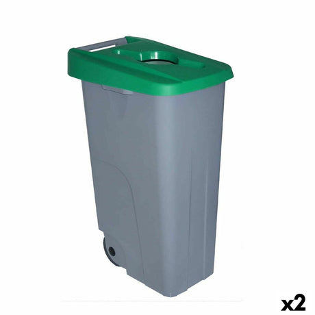 Caixote do Lixo com Rodas Denox 110 L Verde 58 x 41 x 89 cm - EcoNest