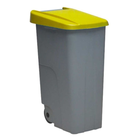 Caixote do Lixo com Rodas Denox 85 L Amarelo 58 x 41 x 76 cm - EcoNest