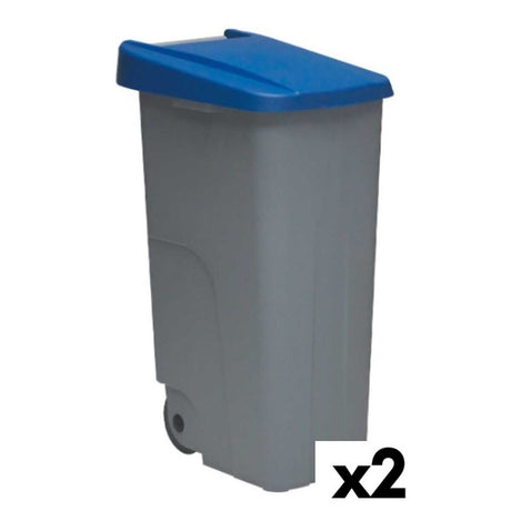 Caixote do Lixo com Rodas Denox 85 L Azul 58 x 41 x 76 cm - EcoNest