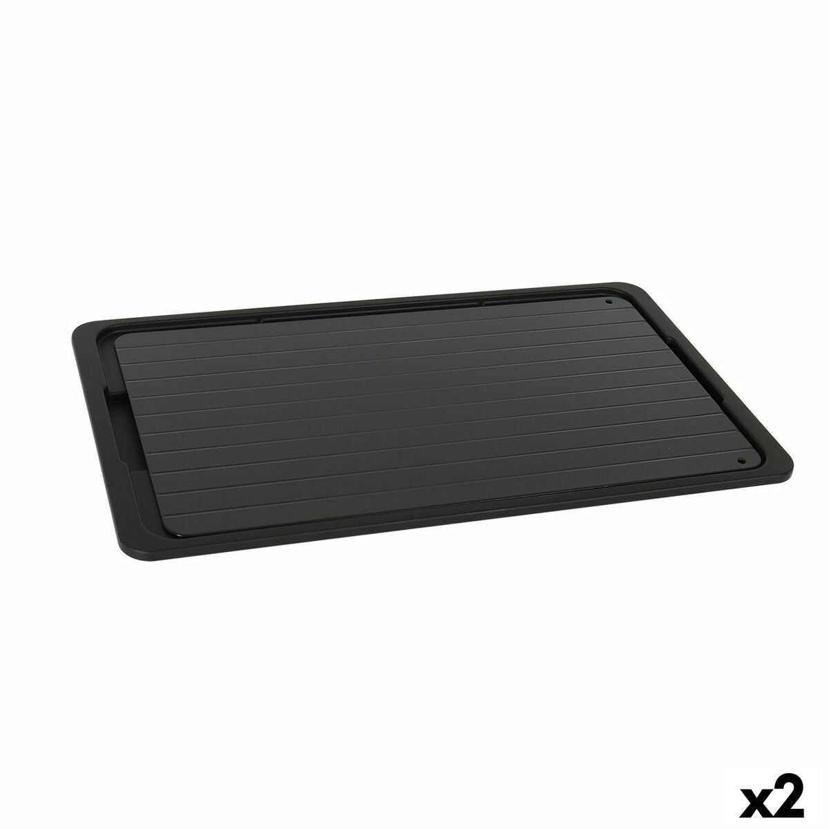 Tabuleiro Percutti Função de descongelamento Preto 39 x 23 cm (2 Unidades) - EcoNest