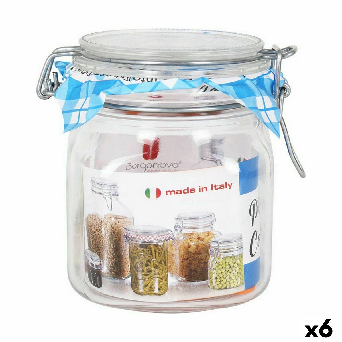 Frasco Borgonovo 750 ml 10 x 10 x 13 cm (6 Unidades) - EcoNest