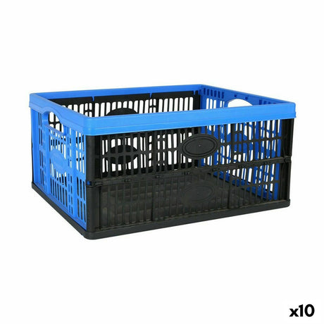Caixa Dobrável com Alças Tontarelli Voilà Azul 47,5 x 35 x 23,6 cm (10 Unidades) - EcoNest