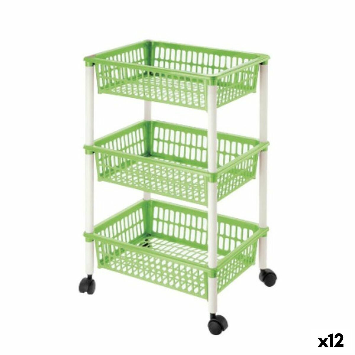 Carrinho de Vegetais Tontarelli Mito 3 Plástico Verde 40 x 29 x 62 cm (12 Unidades) - EcoNest