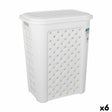 Cesto da Roupa Tontarelli Arianna Com tampa Branco 37,5 x 27,5 x 47 cm (6 Unidades) - EcoNest