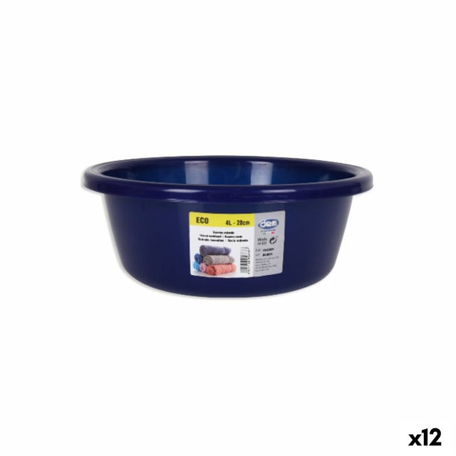 Bacia Dem Eco Redondo Azul 4 L 28 x 28 x 11 cm (12 Unidades) - EcoNest