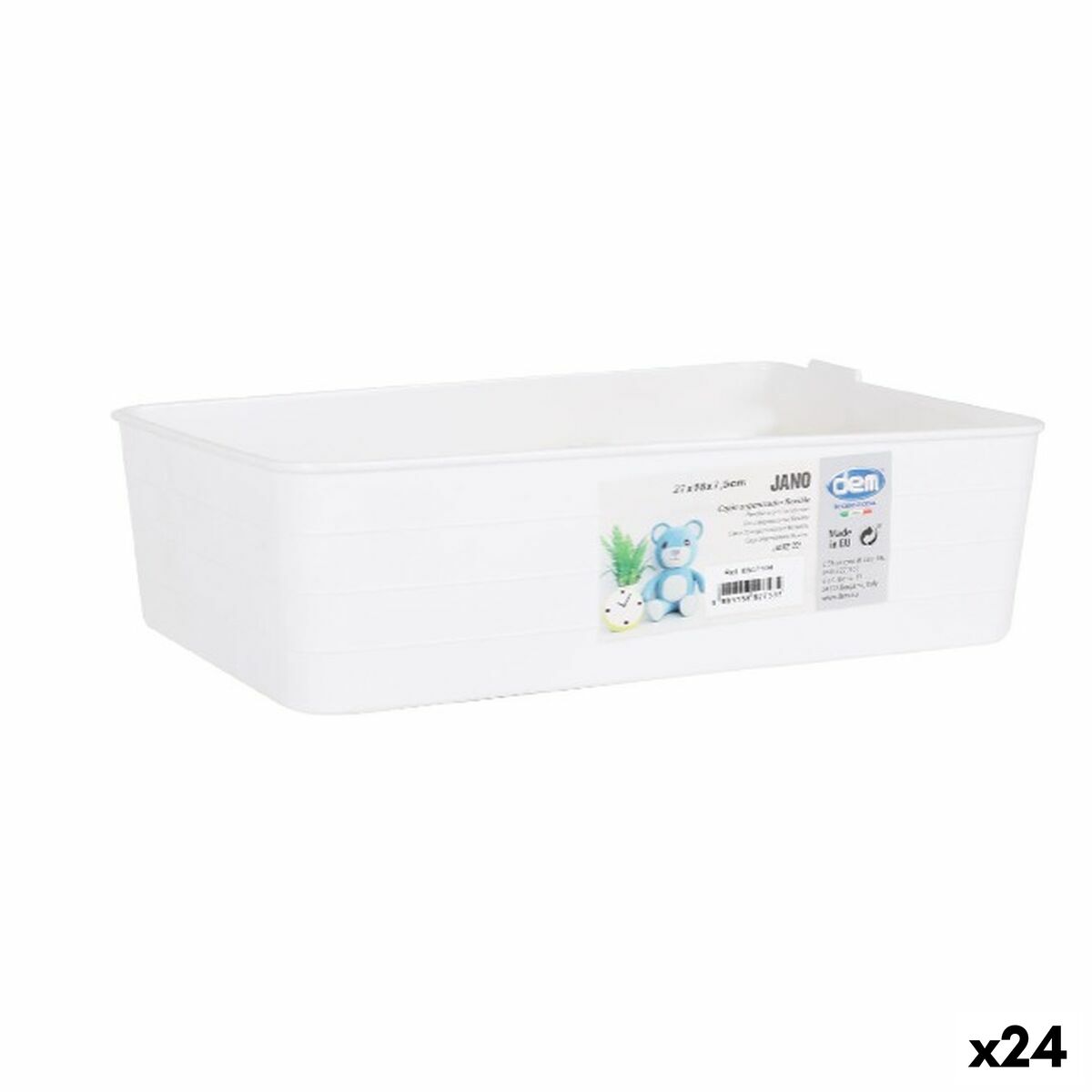 Organizador de Gavetas Dem Branco 27 x 18 x 7,5 cm (24 Unidades) - EcoNest