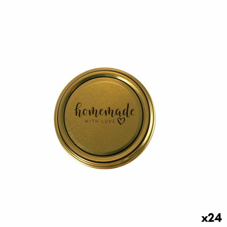 Conjunto de tampas Sarkap Homemade Dourado 6 Peças 6,6 x 0,8 cm (24 Unidades) - EcoNest