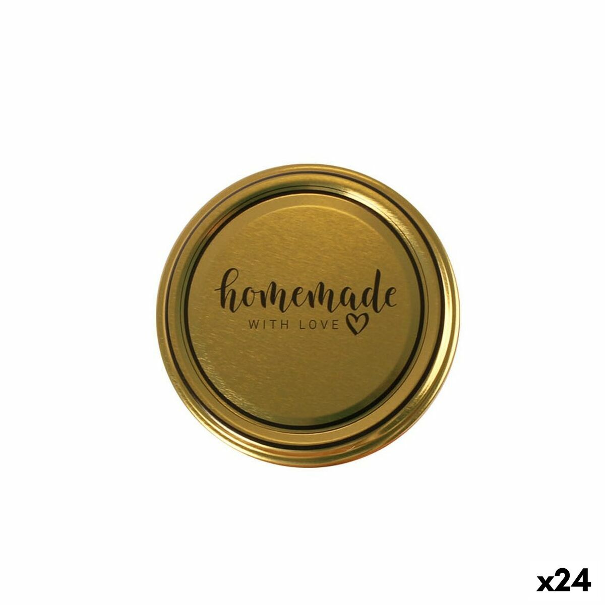 Conjunto de tampas Sarkap Homemade Dourado 6 Peças 8 x 0,8 cm (24 Unidades) - EcoNest