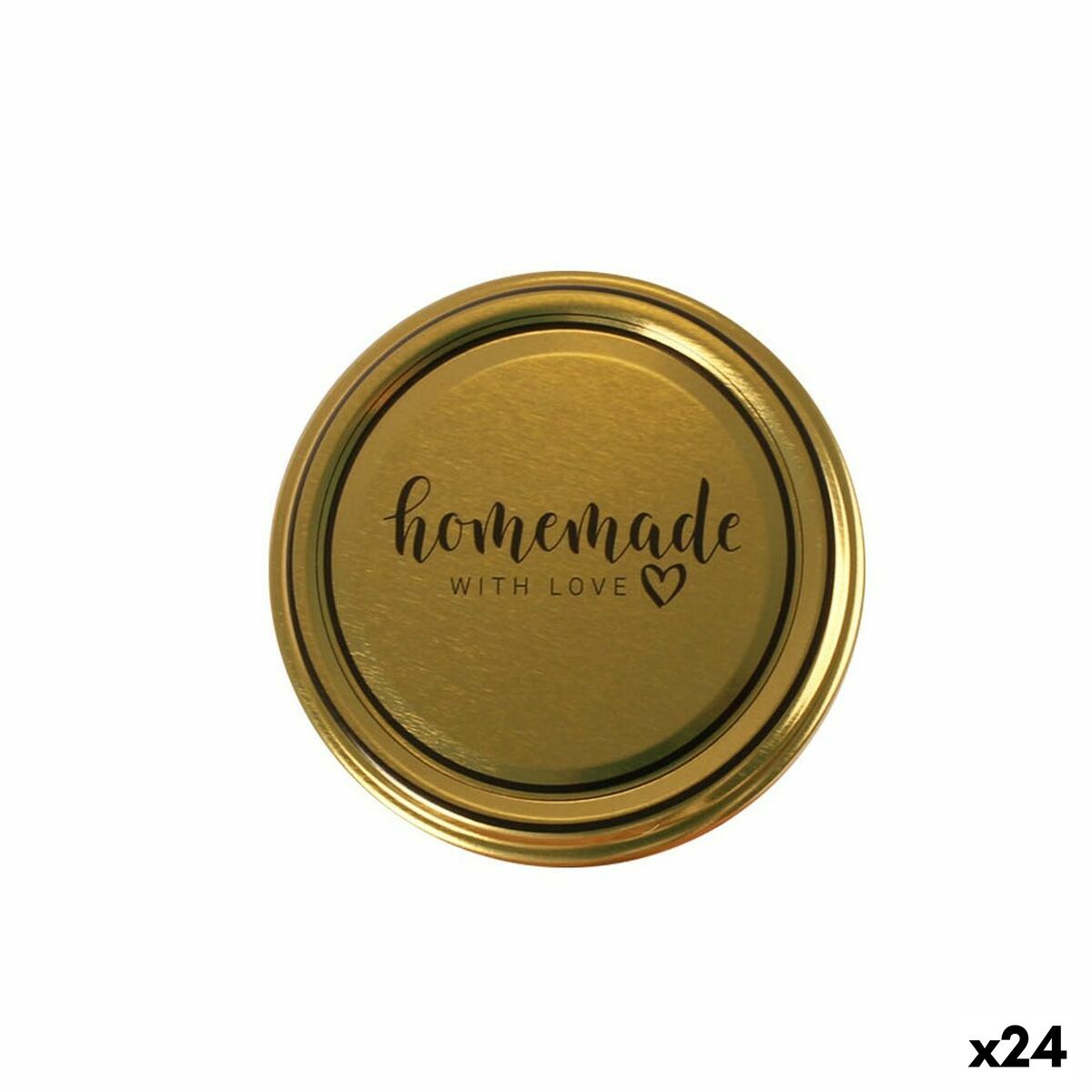 Conjunto de tampas Sarkap Homemade Dourado 6 Peças 8,5 x 0,8 cm (24 Unidades) - EcoNest