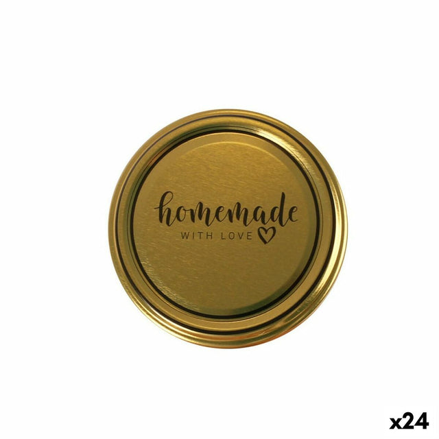 Conjunto de tampas Sarkap Homemade Dourado 6 Peças 8,5 x 0,8 cm (24 Unidades) - EcoNest