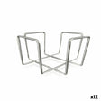 Porta-guardanapos Quttin Cromado 17,5 x 17,5 x 9,5 cm (12 Unidades) - EcoNest