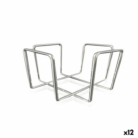 Porta-guardanapos Quttin Cromado 17,5 x 17,5 x 9,5 cm (12 Unidades) - EcoNest