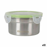 Lancheira Hermética Quttin Redonda 300 ml Aço inoxidável (12 Unidades) - EcoNest