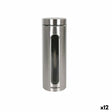 Frasco Quttin Transparente Prateado Vidro Aço 2,2 L 10 x 10 x 30,5 cm (12 Unidades) - EcoNest