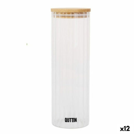Frasco de Vidro Transparente Quttin 9 x 27 cm 1,4 L (12 Unidades) - EcoNest