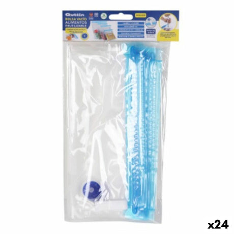 Saco Reutilizável para Alimentos Quttin Válvula de vácuo 6 Peças 21 x 22 cm (24 Unidades) - EcoNest