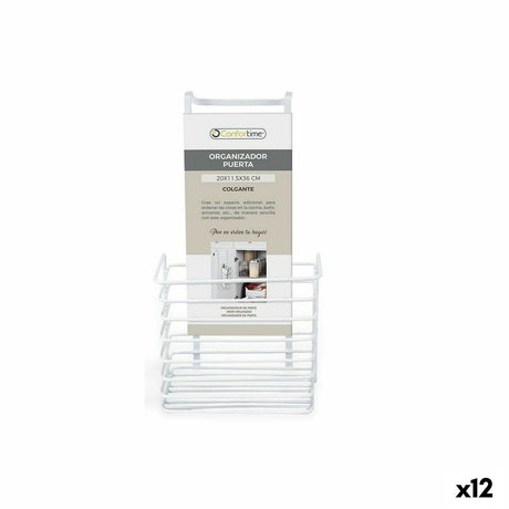 Cesto para Prateleira de Cozinha Confortime Branco 19 x 12 x 36 cm (12 Unidades) - EcoNest