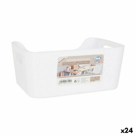 Cesta Multiusos Confortime Branco 24 x 16,5 x 10 cm (24 Unidades) - EcoNest