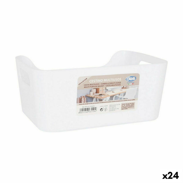 Cesta Multiusos Confortime Branco 24 x 16,5 x 10 cm (24 Unidades) - EcoNest