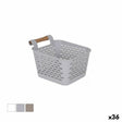Cesta Multiusos Confortime Plástico Com pegas Madeira 13 x 11 x 8 cm (36 Unidades) - EcoNest