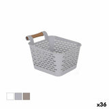 Cesta Multiusos Confortime Plástico Com pegas Madeira 13 x 11 x 8 cm (36 Unidades) - EcoNest