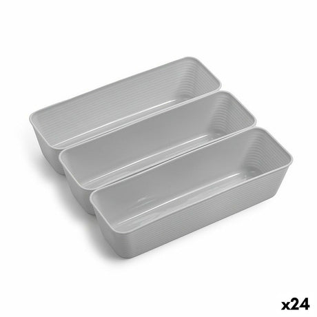 Conjunto de Cestas Dem Multiusos Plástico (3 Peças) (24 Unidades) - EcoNest