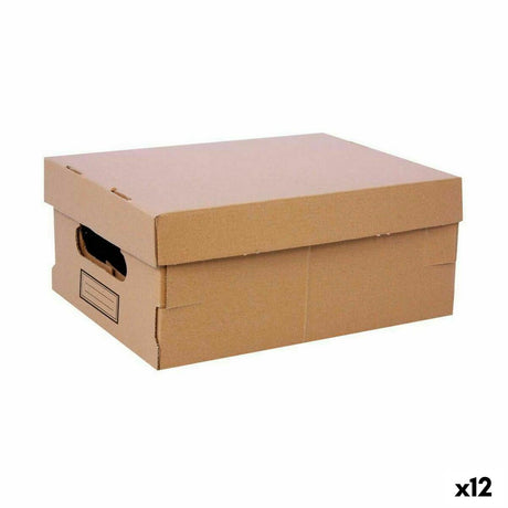 Caixa de Armazenagem com Tampa Confortime Cartão 30 x 22,5 x 12,5 cm (12 Unidades) - EcoNest