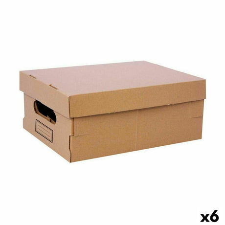Caixa de Armazenagem com Tampa Confortime Cartão 36,5 x 28,5 x 16,5 cm (6 Unidades) - EcoNest