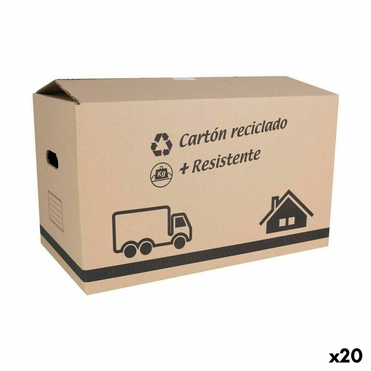 Caixa de Armazenagem com Tampa Confortime Cartão 50 x 29 x 30 cm (20 Unidades) - EcoNest