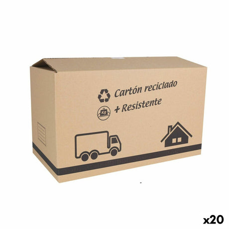 Caixa de cartão para mudanças Confortime 65 x 40 x 40 cm Castanho (20 Unidades) - EcoNest