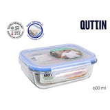 Lancheira Hermética Quttin Retangular 600 ml 17,5 x 13 x 6 cm (6 Unidades) - EcoNest