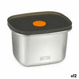 Lancheira Hermética Quttin Aço inoxidável Retangular 450 ml 11,6 x 9,4 x 7 cm (12 Unidades) - EcoNest