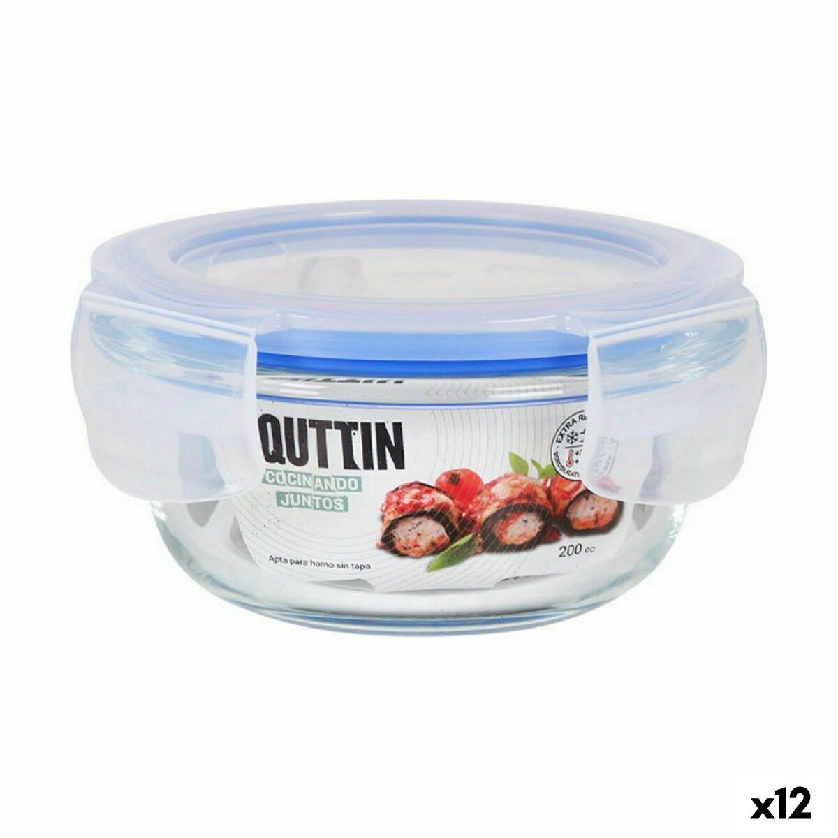 Lancheira Hermética Quttin Redonda 200 ml (12 Unidades) - EcoNest