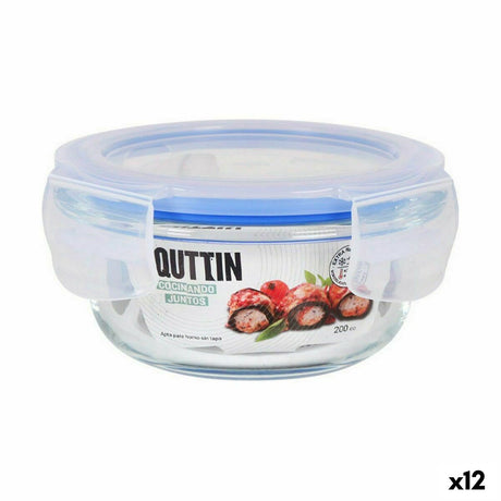Lancheira Hermética Quttin Redonda 200 ml (12 Unidades) - EcoNest