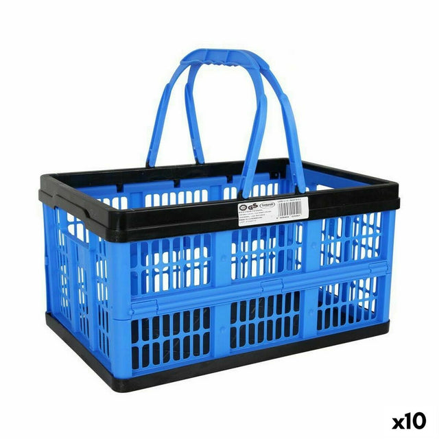 Caixa Dobrável com Alças Tontarelli Voilà 16 L Azul 39 x 25,5 x 21 cm (10 Unidades) - EcoNest