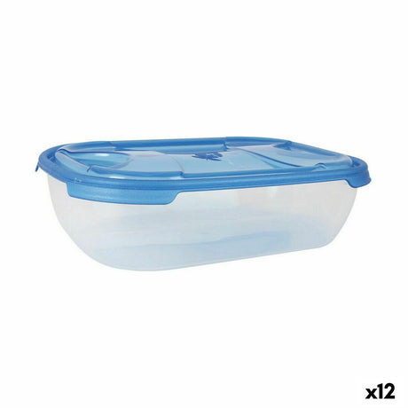Conjunto de Lancheiras Tontarelli Nuvola 1,15 L Azul Retangular 3 Peças (12 Unidades) - EcoNest
