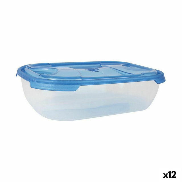 Conjunto de Lancheiras Tontarelli Nuvola 1,15 L Azul Retangular 3 Peças (12 Unidades) - EcoNest