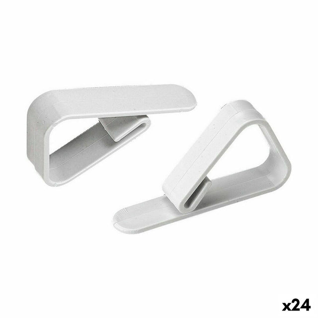 Molas para Toalhas de Mesa Algon Conjunto Branco 10 Peças 3,90 x 1,30 x 5,50 cm (24 Unidades) - EcoNest