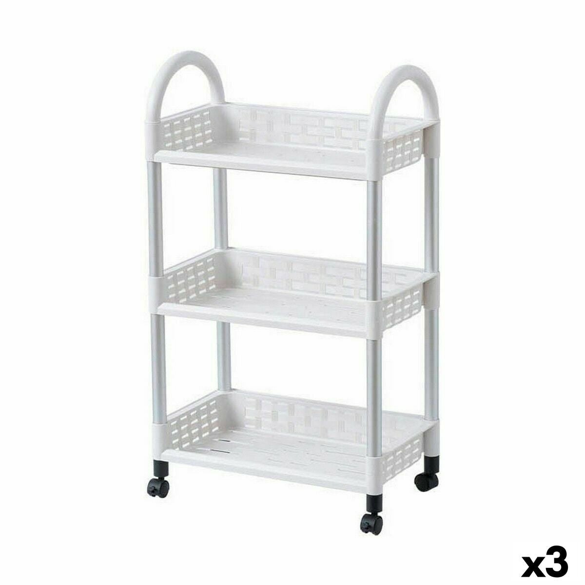 Carrinho de Vegetais Confortime Alumínio Plástico 45 x 25 x 77 cm (3 Unidades) - EcoNest