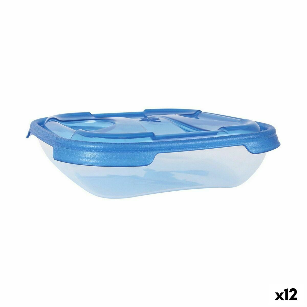 Conjunto de Lancheiras Tontarelli Nuvola 500 ml Azul Quadrado 4 Peças (12 Unidades) - EcoNest