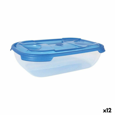 Conjunto de Lancheiras Tontarelli Nuvola 2 L Azul Retangular 2 Peças (12 Unidades) - EcoNest