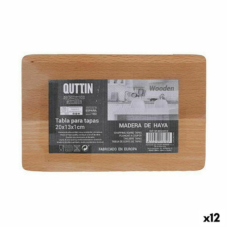Tábua de corte Quttin 20 x 13 x 1 cm (12 Unidades) - EcoNest
