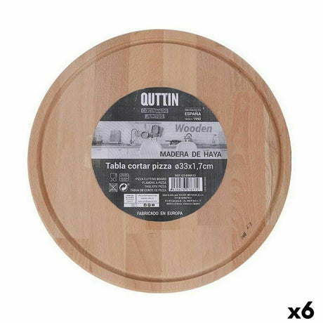 Tábua de servir Quttin Redonda Ø 33 x 1,7 cm (6 Unidades) - EcoNest