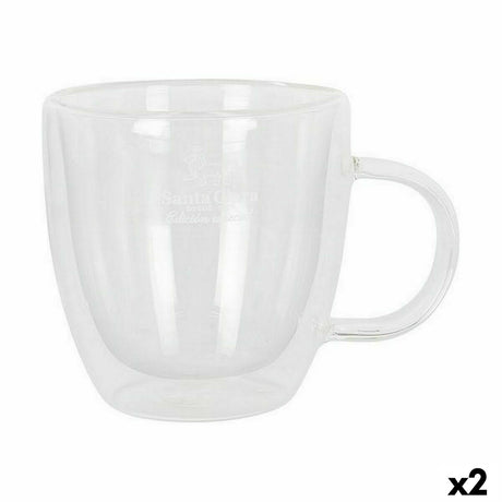 Conjunto de Chávenas Santa Clara Térmica 150 ml Vidro de Borosilicato 2 Peças (2 Unidades) - EcoNest