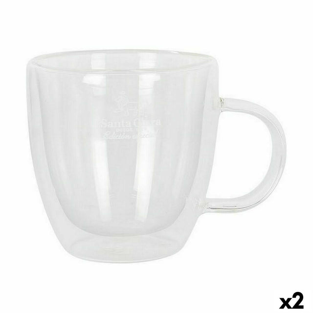 Conjunto de Chávenas Santa Clara Térmica 150 ml Vidro de Borosilicato 2 Peças (2 Unidades) - EcoNest