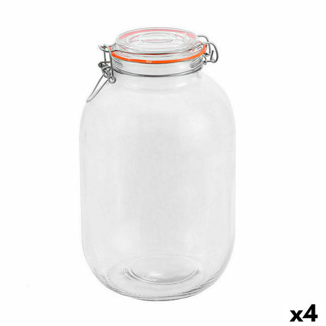 Frasco La Mediterránea Hermético Vidro 4,2 L (4 Unidades) - EcoNest