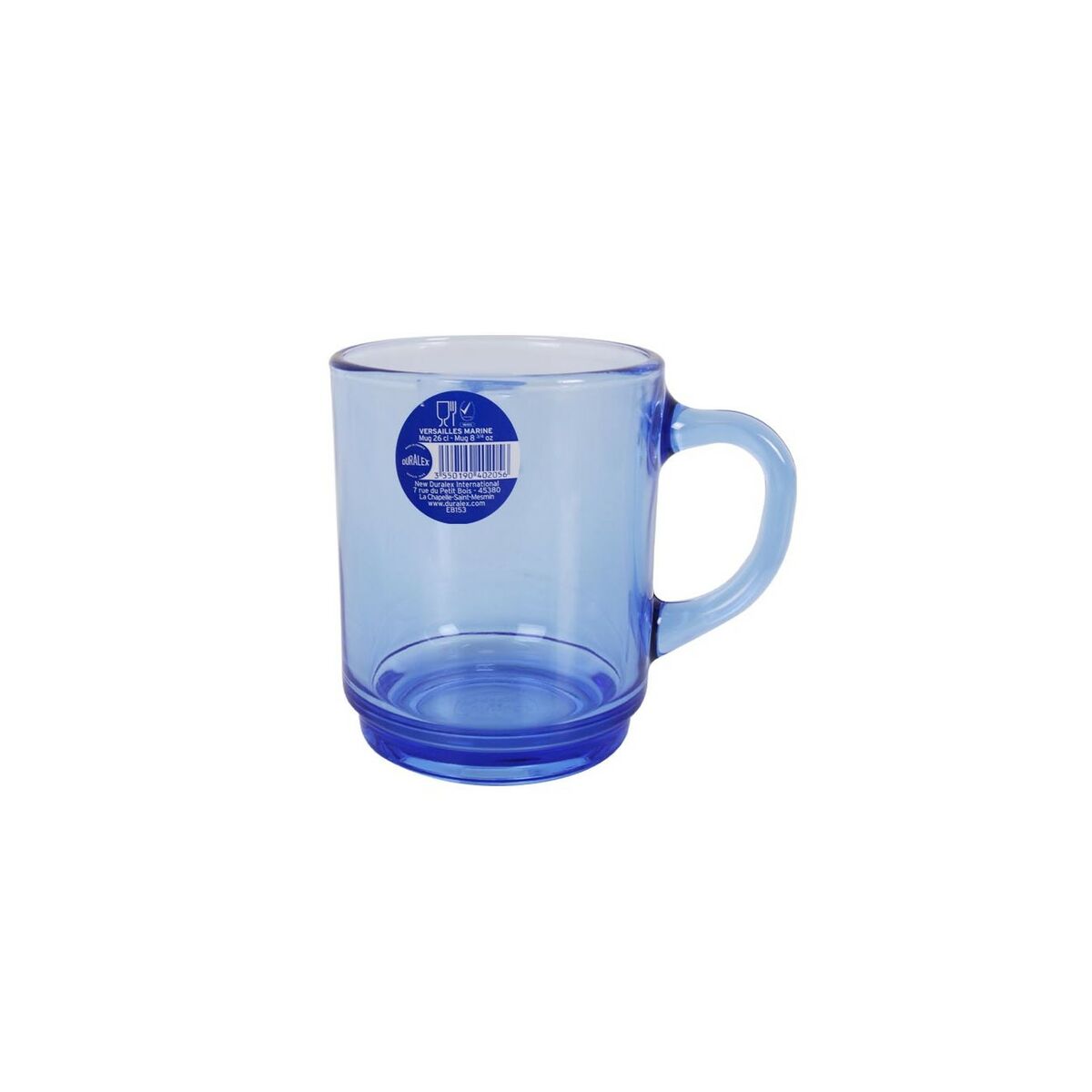 Kop Duralex Versailles Azul Marinho 260 ml (12 Unidades) - EcoNest