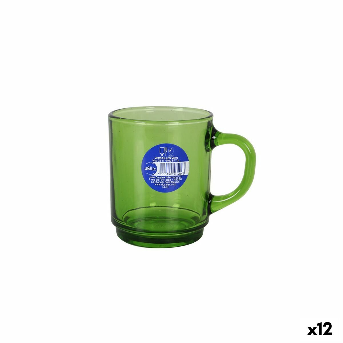 Kop Duralex Versailles Verde 260 ml (12 Unidades) - EcoNest