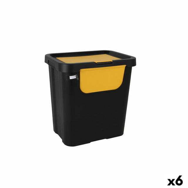 Caixote de Lixo para Reciclagem Tontarelli Moda double Amarelo (6 Unidades) 24 L - EcoNest